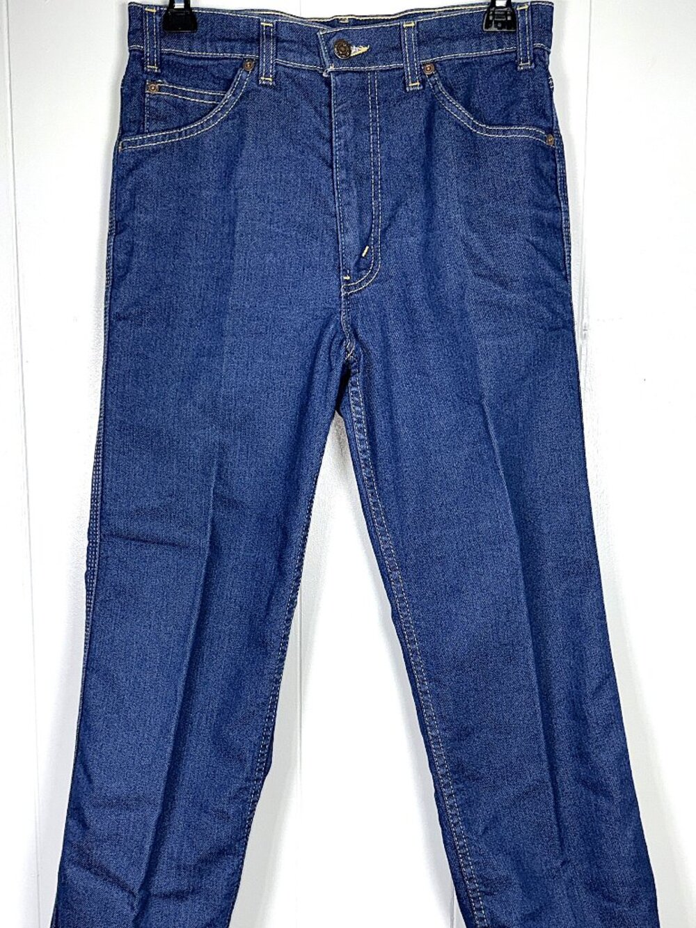 VTG Levis Movin On Straight Leg Denim Navy Blue Jeans Stretch Mens 30 W x 30 L